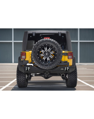 JEEP WRANGLER JK 2007-2018 PARAURTI POSTERIORE LARGO PARAMOUNT PREMIUM CON SUPPORTO RUOTA (Cod. AP-3
