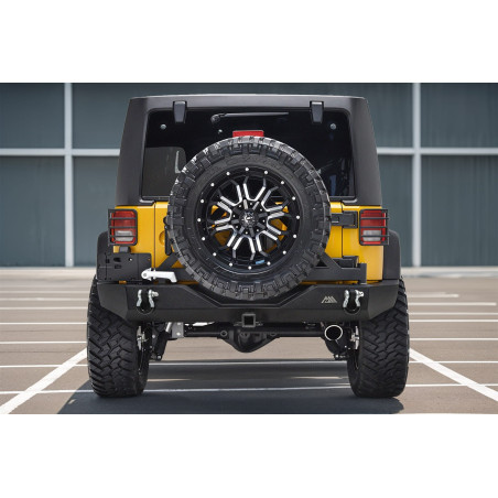 JEEP WRANGLER JK 2007-2018 PARAURTI POSTERIORE LARGO PARAMOUNT PREMIUM CON SUPPORTO RUOTA (Cod. AP-3