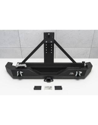 JEEP WRANGLER JK 2007-2018 PARAURTI POSTERIORE LARGO PARAMOUNT PREMIUM CON SUPPORTO RUOTA (Cod. AP-3