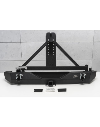 JEEP WRANGLER JK 2007-2018 PARAURTI POSTERIORE LARGO PARAMOUNT PREMIUM CON SUPPORTO RUOTA (Cod. AP-3