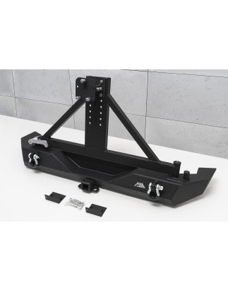 JEEP WRANGLER JK 2007-2018 PARAURTI POSTERIORE LARGO PARAMOUNT PREMIUM CON SUPPORTO RUOTA (Cod. AP-3