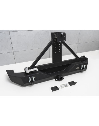 JEEP WRANGLER JK 2007-2018 PARAURTI POSTERIORE LARGO PARAMOUNT PREMIUM CON SUPPORTO RUOTA (Cod. AP-3