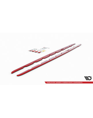 Diffusori minigonne V.2 for BMW 1 M-Pack /  M135i / 128ti (Cod. M-BM-1-40-MPACK-SD2RED)