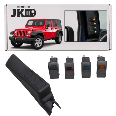 JEEP WRANGLER JK 2007-2018 PANNELLO INTERRUTTORI MONTANTE LATO GUIDA (Cod. AP-22F0-5782D_A4x4)