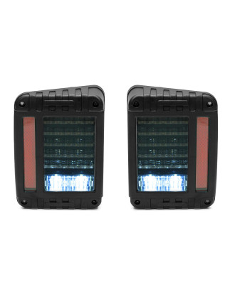 JEEP WRANGLER JK 2007-2018 BLACK LIGHT FANALI POSTERIORI LED (Cod. AP-31817_A4x4)