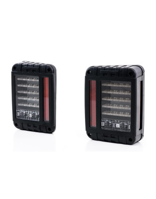 JEEP WRANGLER JK 2007-2018 BLACK LIGHT FANALI POSTERIORI LED (Cod. AP-31817_A4x4)