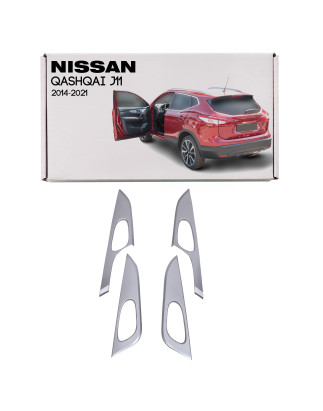 NISSAN QASHQAI II J11 2014-2021 SATINATE RIVESTIMENTI PORTE ATTORNO MANIGLIE (Cod. AP-32091_A4x4)