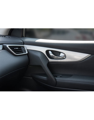NISSAN QASHQAI II J11 2014-2021 SATINATE RIVESTIMENTI PORTE ATTORNO MANIGLIE (Cod. AP-32091_A4x4)