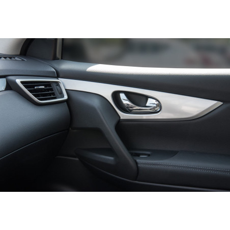 NISSAN QASHQAI II J11 2014-2021 SATINATE RIVESTIMENTI PORTE ATTORNO MANIGLIE (Cod. AP-32091_A4x4)