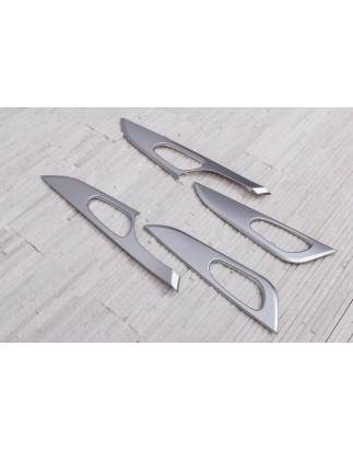 NISSAN QASHQAI II J11 2014-2021 SATINATE RIVESTIMENTI PORTE ATTORNO MANIGLIE (Cod. AP-32091_A4x4)
