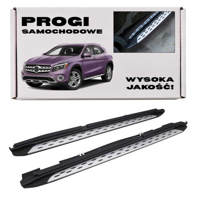 MERCEDES GLA X156 2013-2019 PEDANE LATERALI SOTTOPORTA (Cod. AP-32175_A4x4)