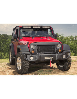 JEEP WRANGLER JK 2007-2018 PARAURTI ANTERIORE IN ACCIAIO TANZANIA CON BULL BAR (Cod. AP-32179_A4x4)