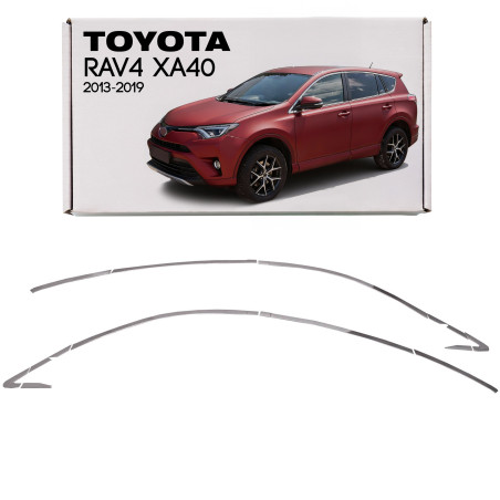 TOYOTA RAV4 2013-2019 IN ACCIAIO MODANATURE SUPERIORI FINESTRINI (Cod. AP-33050_A4x4)