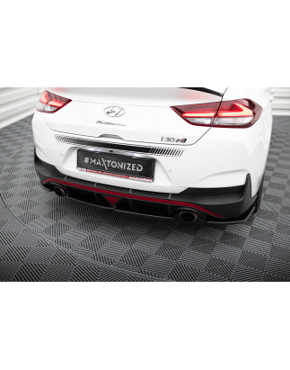 Splitter posteriore (con barre verticali) Hyundai I30 N Mk3 Fastback (Cod. M-HY-I30-3-N-FB-RD1+RD2G)