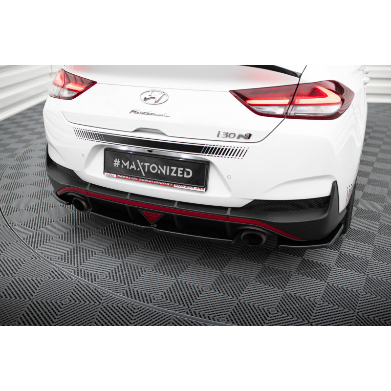 Splitter posteriore (con barre verticali) Hyundai I30 N Mk3 Fastback (Cod. M-HY-I30-3-N-FB-RD1+RD2G)