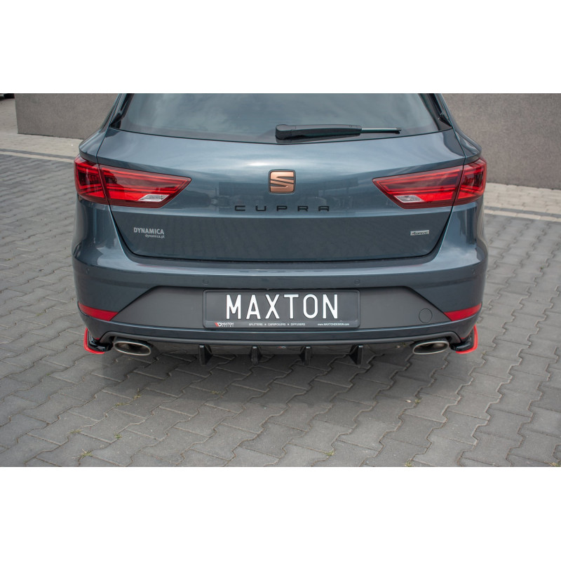 Sottoparaurti posteriore V.1 Seat Leon Cupra Mk3 FL Sportstourer (Cod. M-SE-LE-3F-CU-ST-RS1G)