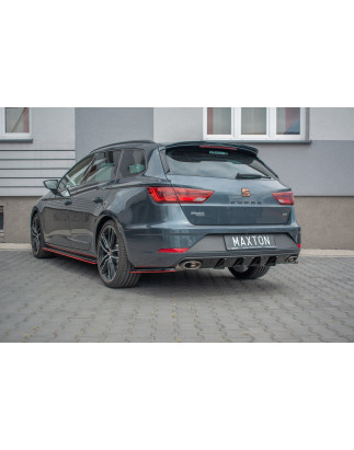 Sottoparaurti posteriore V.1 Seat Leon Cupra Mk3 FL Sportstourer (Cod. M-SE-LE-3F-CU-ST-RS1G)