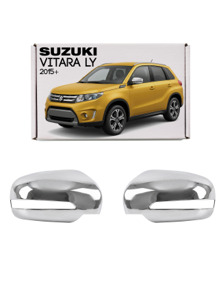 SUZUKI VITARA II LY 2015+ CALOTTE SPECCHI CROMATE (PER INDICATORI DI DIREZIONE) (Cod. AP-33206_A4x4)