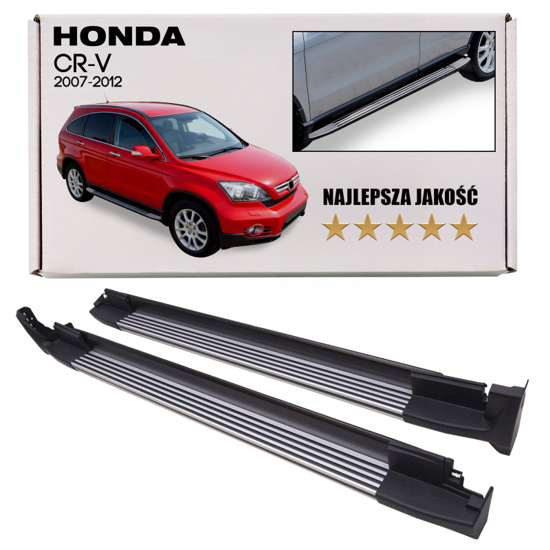 HONDA CRV III 2007-2012 PEDANE LATERALI SOTTOPORTA STRISCE (Cod. AP-33655_A4x4)