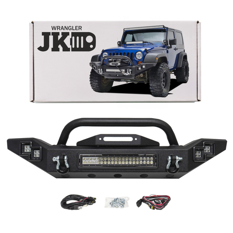 JEEP WRANGLER JK 2007-2018 PARAURTI ANTERIORE LP (Cod. AP-33710_A4x4)