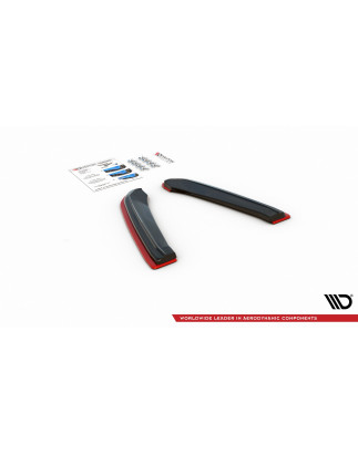 Splitters posteriori laterali V.4 Seat Leon Cupra Mk3 FL Sportstourer (Cod. M-SELE3FCUST-RSD1RRED+RS