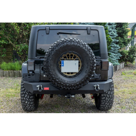 JEEP WRANGLER JK 2007-2018 SUPPORTO POSTERIORE TARGA MODELLO USA (Cod. AP-33716_A4x4)