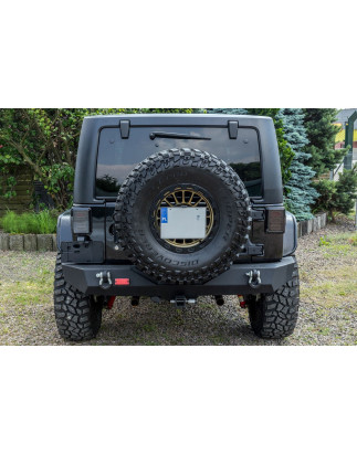 JEEP WRANGLER JK 2007-2018 SUPPORTO POSTERIORE TARGA MODELLO USA (Cod. AP-33716_A4x4)