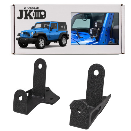 JEEP WRANGLER JK 2007-2018 SUPPORTO FANALI AGGIUNTIVI PER MONTANTE ANTERIORE (Cod. AP-33719_A4x4)