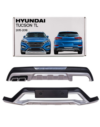 HYUNDAI TUCSON III TL 2015-2018 SPOILER PARAURTI CON EFFETTO DI SCARICO (Cod. AP-33870_A4x4)