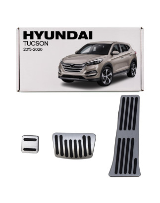 HYUNDAI TUCSON 2015-2020 COPRIPEDALI CAMBIO AUTOMATICO PER PEDALI APPLICATI (Cod. AP-33948_A4x4)