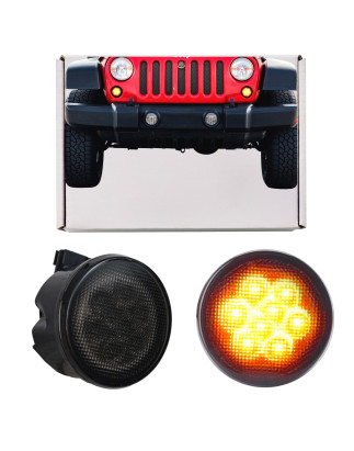 JEEP WRANGLER JK 2007-2018 INDICATORI DI DIREZIONE LED IN MASCHERINA KIT 2 PZ. (Cod. AP-34021_A4x4)