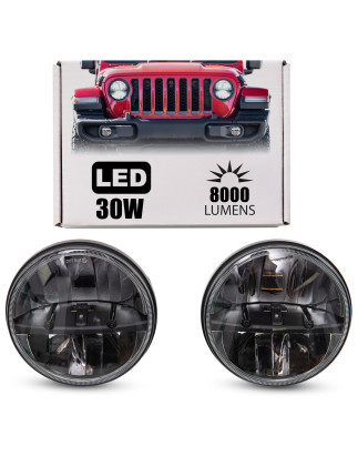 JEEP WRANGLER JL 2018+ FARI ANTERIORI LED 7" 30W 8000 LUMEN (Cod. AP-50524_A4x4)