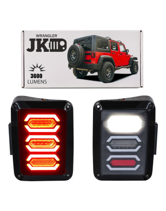 JEEP WRANGLER JK 2007-2018 FANALI POSTERIORI LED MODELLO BLADE 3600 LUMEN (Cod. AP-34184_A4x4)