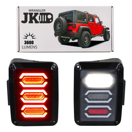 JEEP WRANGLER JK 2007-2018 FANALI POSTERIORI LED MODELLO BLADE 3600 LUMEN (Cod. AP-34184_A4x4)