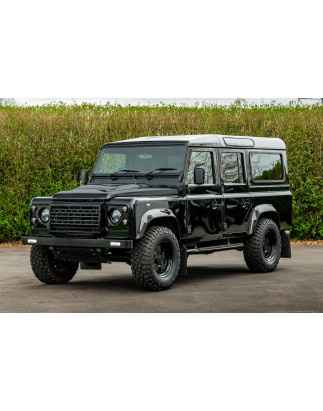 LAND ROVER DEFENDER 110 2003-2016 PEDANE LATERALI NERI MODELLO STILE SVX (Cod. AP-34465_A4x4)