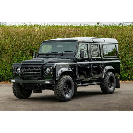 LAND ROVER DEFENDER 110 2003-2016 PEDANE LATERALI NERI MODELLO STILE SVX (Cod. AP-34465_A4x4)