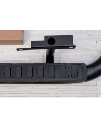 LAND ROVER DEFENDER 110 2003-2016 PEDANE LATERALI NERI MODELLO STILE SVX (Cod. AP-34465_A4x4)