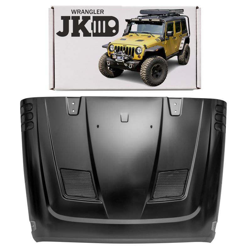 JEEP WRANGLER JK JKU 2007-2018 IN ACCIAIO COFANO VENTILATO (Cod. AP-35034_A4x4)