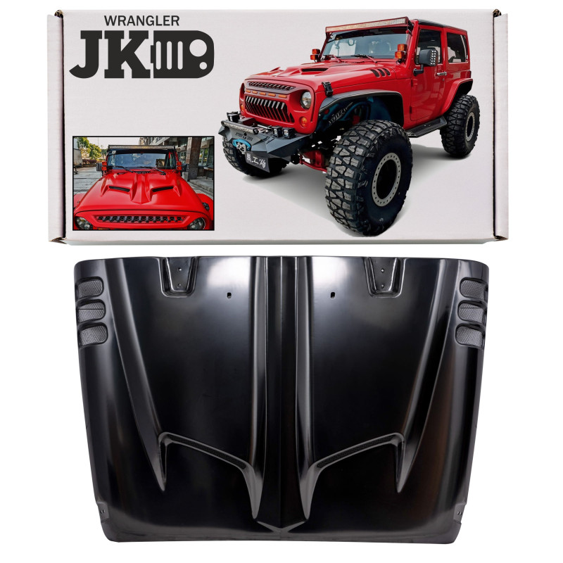JEEP WRANGLER JK 2007-2018 IN ACCIAIO COFANO VENTILATO TRANSFORMER (Cod. AP-35050_A4x4)