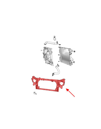 JEEP WRANGLER JK 2007-2018 CALANDRA FRONTALE RINFORZO FRONTALE 55077976 (Cod. AP-35056_A4x4)