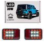 JEEP WRANGLER JK 2007-2018 FARI LED IN PARAURTI POSTERIORE 40W 2300 LUMEN (Cod. AP-35073_A4x4)