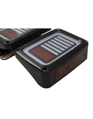 JEEP WRANGLER JK 2007-2018 FANALI POSTERIORI LED MODELLO KNIGHT 60W 3000 LUMEN (Cod. AP-35074_A4x4)