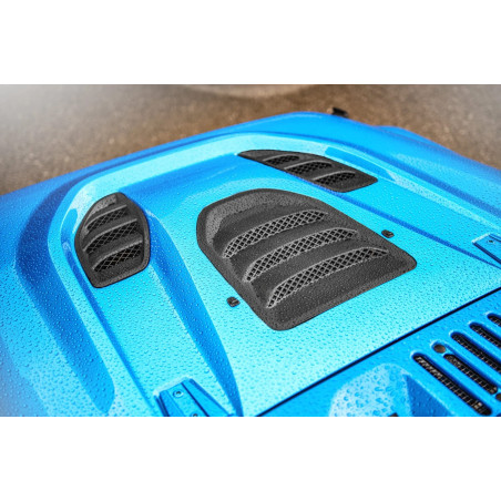 JEEP WRANGLER JK 2007-2018 GRIGLIE PRESE D'ARIA ARIA PER COFANO RUBICON 10TH ANNIVERSARY E TRAILCAT 