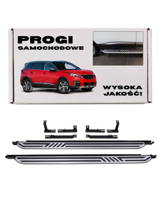 PEUGEOT 5008 II 2017+ PEDANE LATERALI SOTTOPORTA (Cod. AP-35504_A4x4)