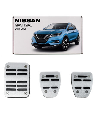 NISSAN QASHQAI 2014-2021 CAMBIO MANUALE RIVESTIMENTI PER PEDALI APPLICATI (Cod. AP-35515_A4x4)