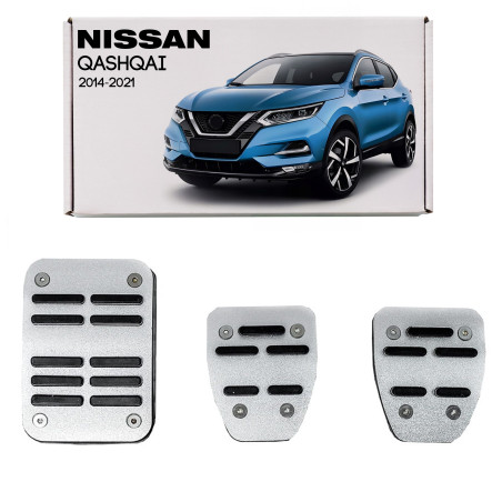 NISSAN QASHQAI 2014-2021 CAMBIO MANUALE RIVESTIMENTI PER PEDALI APPLICATI (Cod. AP-35515_A4x4)