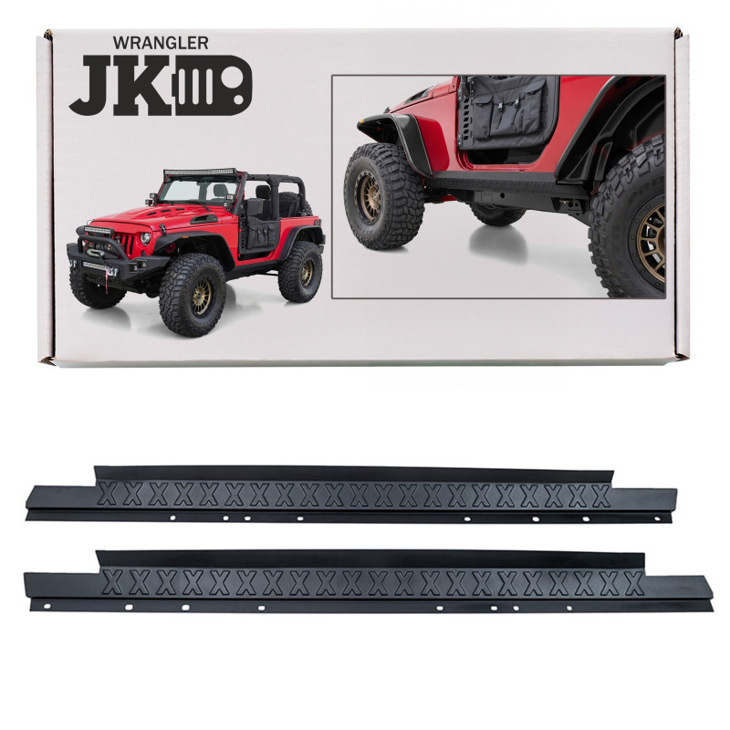 JEEP WRANGLER JK 2007-2018 2D PROTETTIVO IN ACCIAIO MODANATURE SOTTOPORTA (Cod. AP-35541_A4x4)