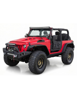 JEEP WRANGLER JK 2007-2018 2D PROTETTIVO IN ACCIAIO MODANATURE SOTTOPORTA (Cod. AP-35541_A4x4)