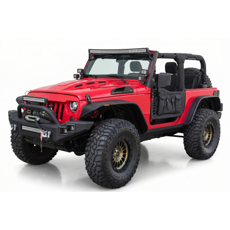 JEEP WRANGLER JK 2007-2018 2D PROTETTIVO IN ACCIAIO MODANATURE SOTTOPORTA (Cod. AP-35541_A4x4)