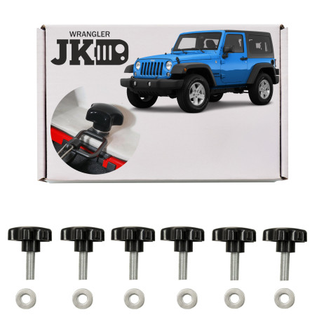 JEEP WRANGLER JK 2007-2018 2 PORTE KIT VITI RAPIDO MONTAGGIO TETTO RIGIDO (Cod. AP-35552_A4x4)